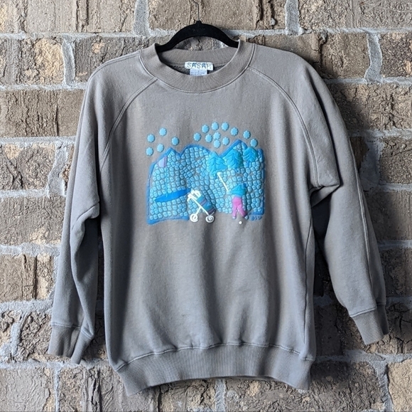 Vintage 1992 Segrets Golf Swing Taupe Sweatshirt - Picture 7 of 7